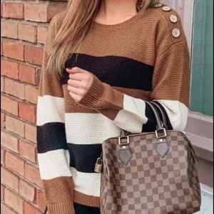 Tan and Black sweater